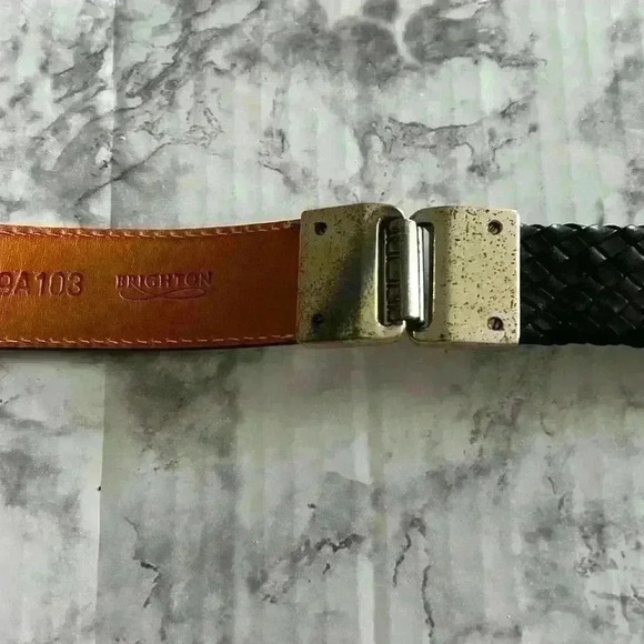 Brighton belt, #9A103, ML/32, leather with silver accent - Picture 8 of 14